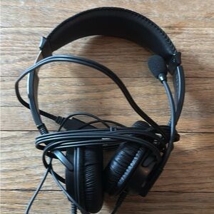 Premium Black Over-Ear Headphones with Microphone